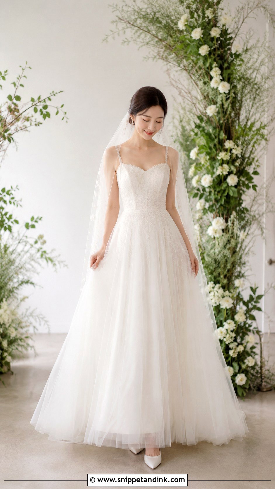 Korean A Line Tulle Wedding Dress - Snippet and Ink - 25 Korean Style Wedding Dress Ideas