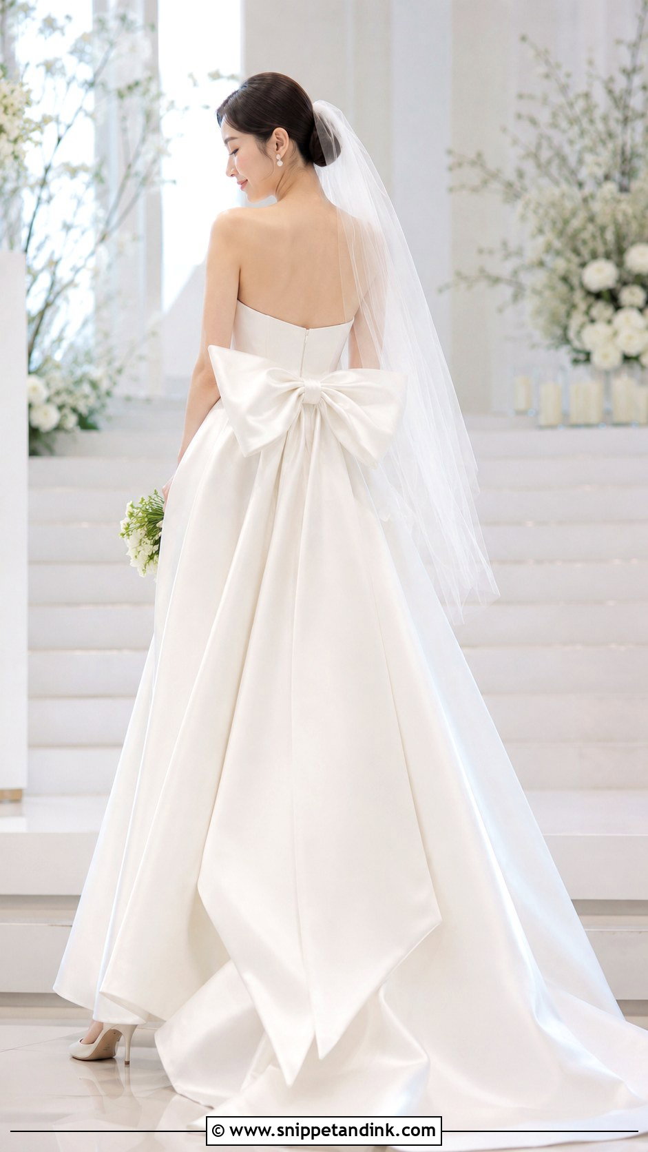 Korean Bow Back Wedding Dress - Snippet and Ink - 25 Korean Style Wedding Dress Ideas