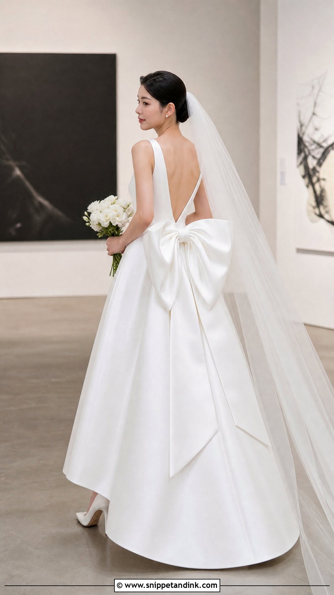 Korean Bow Wedding Dress Gown - Snippet and Ink - 25 Korean Wedding Dress Gowns