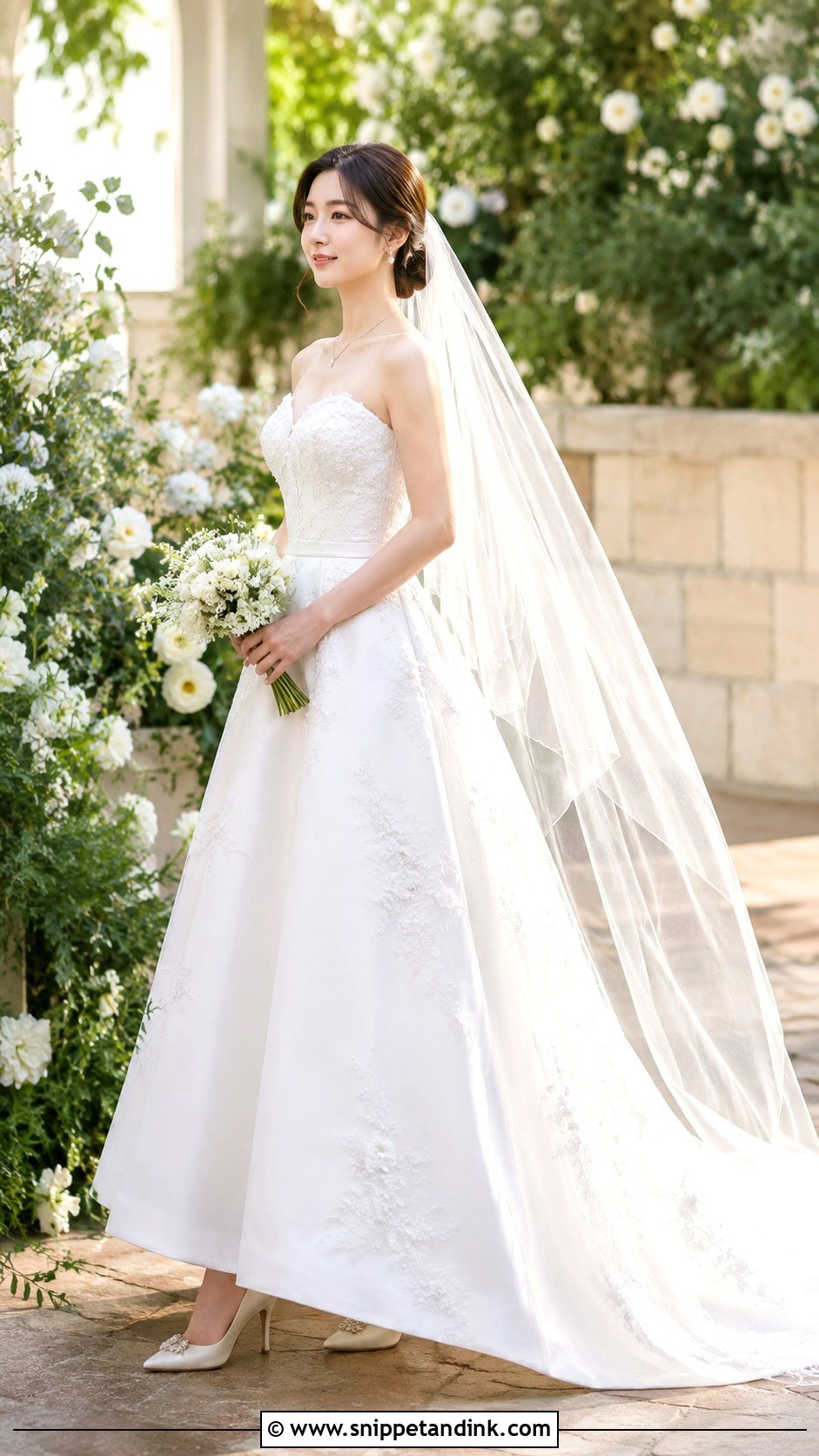 Korean Bride A Line Wedding Dress - Snippet and Ink - 30 Korean Bride Ideas