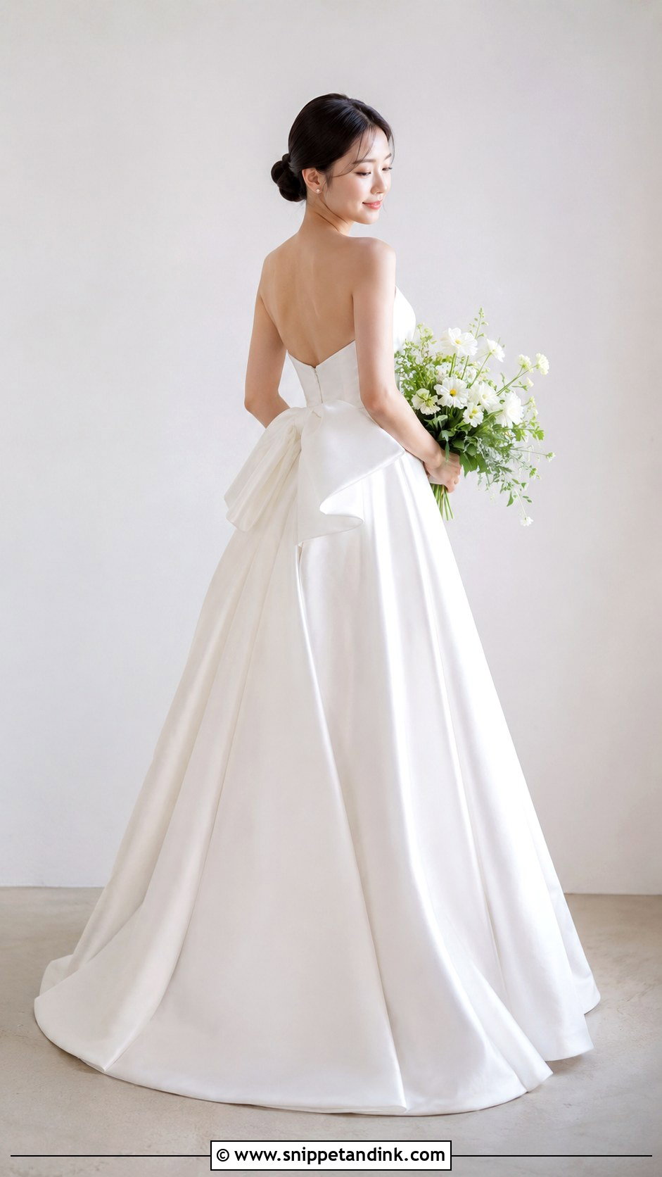 Korean Bride Bow Wedding Dress - Snippet and Ink - 30 Korean Bride Ideas