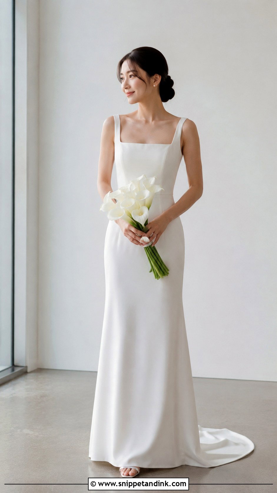 Korean Bride Minimal Wedding Gown - Snippet and Ink - 30 Korean Bride Ideas