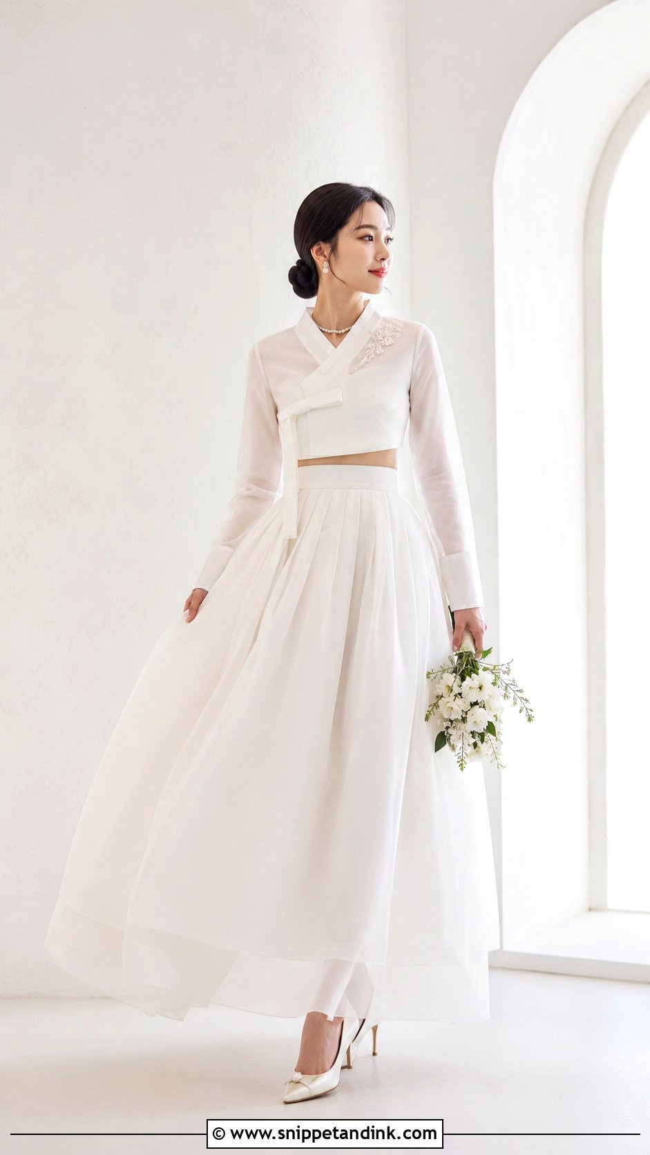 Korean Bride Two Piece Wedding Outfit - Snippet and Ink - 30 Korean Bride Ideas