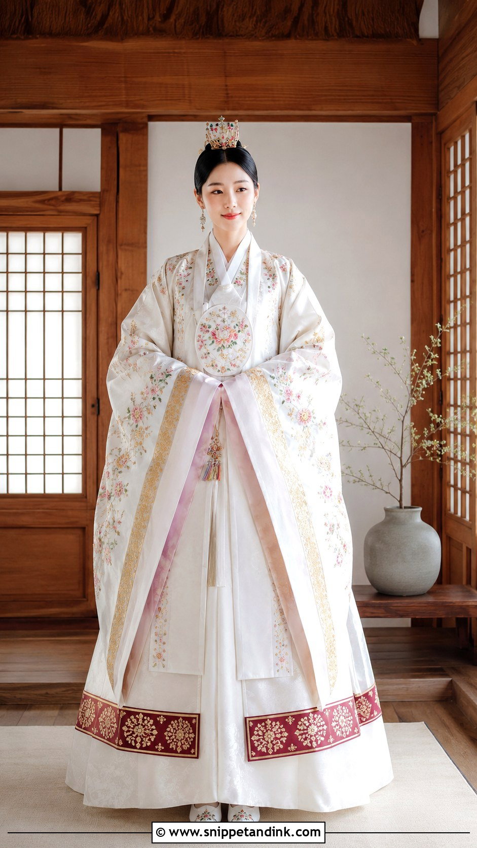 Korean Bride Wonsam Hanbok Outfit - Snippet and Ink - 30 Korean Bride Ideas