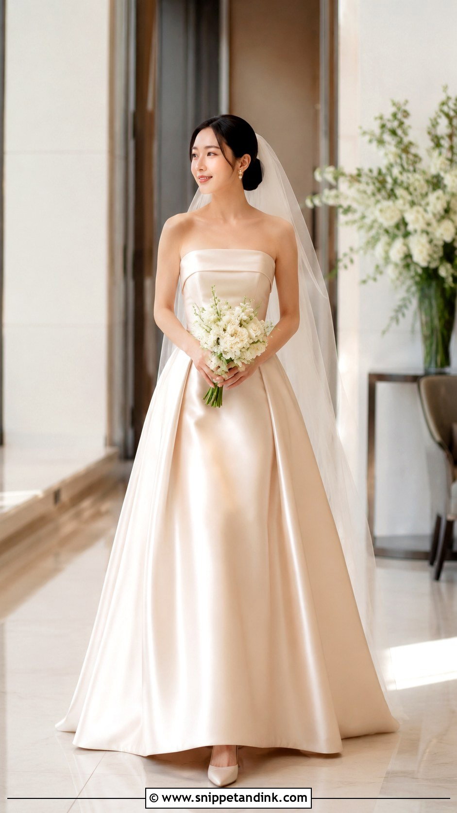 Korean Champagne Wedding Dress - Snippet and Ink - 25 Korean Style Wedding Dress Ideas