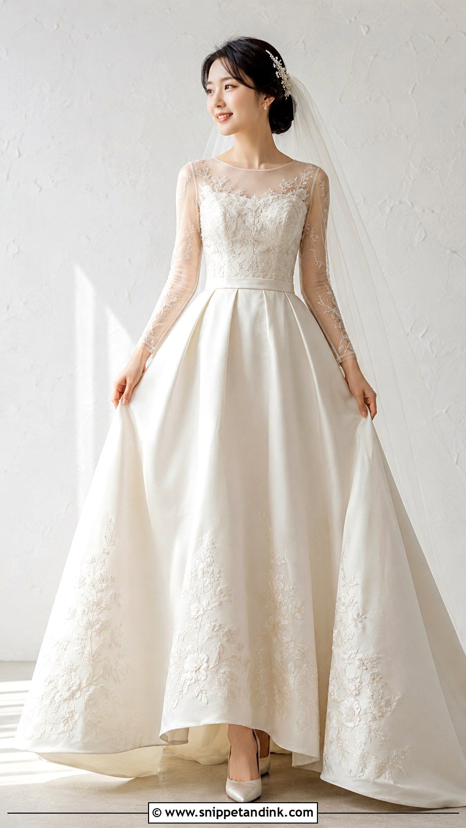 Korean Embroidered Wedding Dress - Snippet and Ink - 25 Korean Style Wedding Dress Ideas