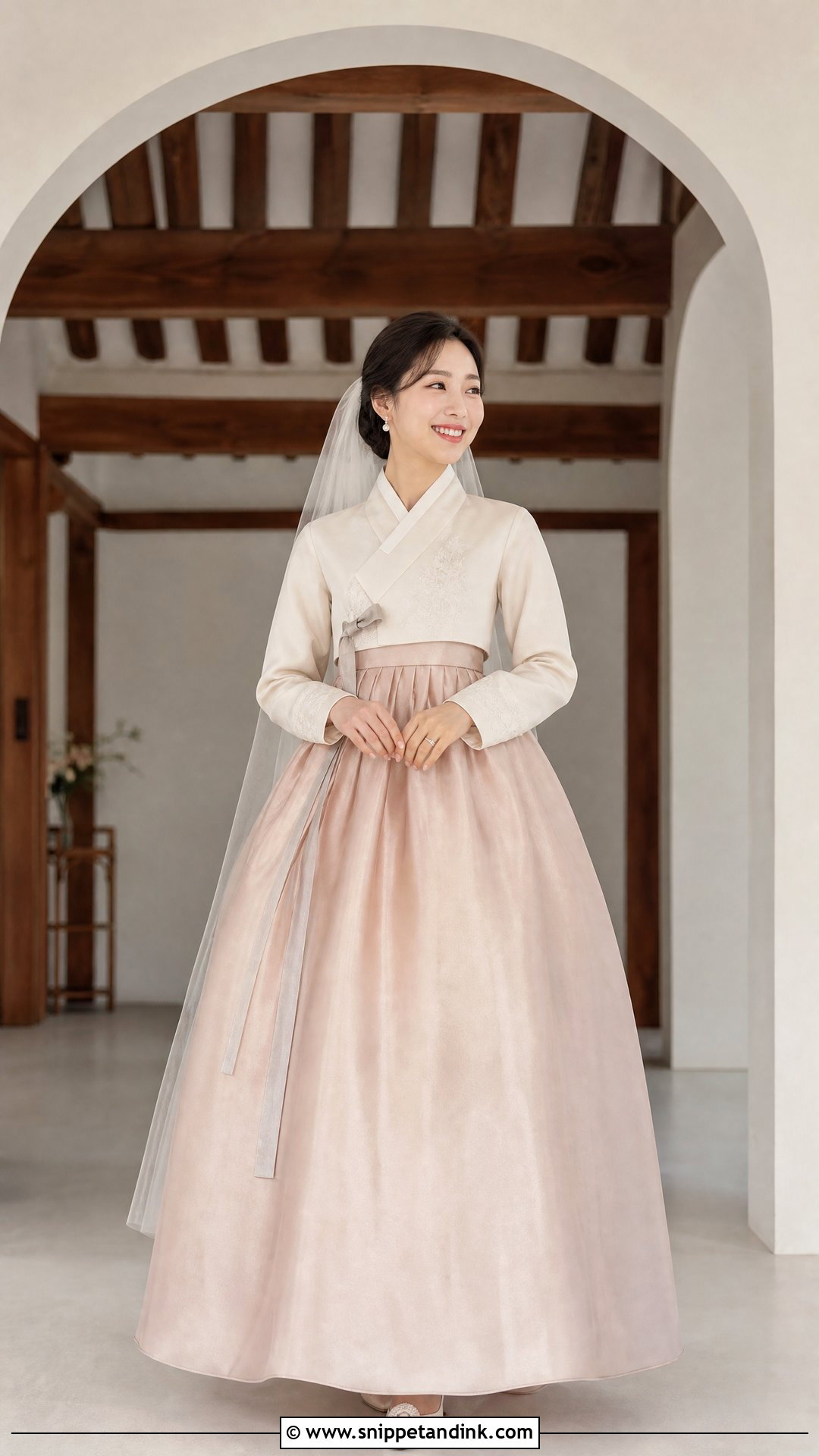 Korean Fusion Hanbok Wedding Dress - Snippet and Ink - 25 Korean Bride Dress Ideas