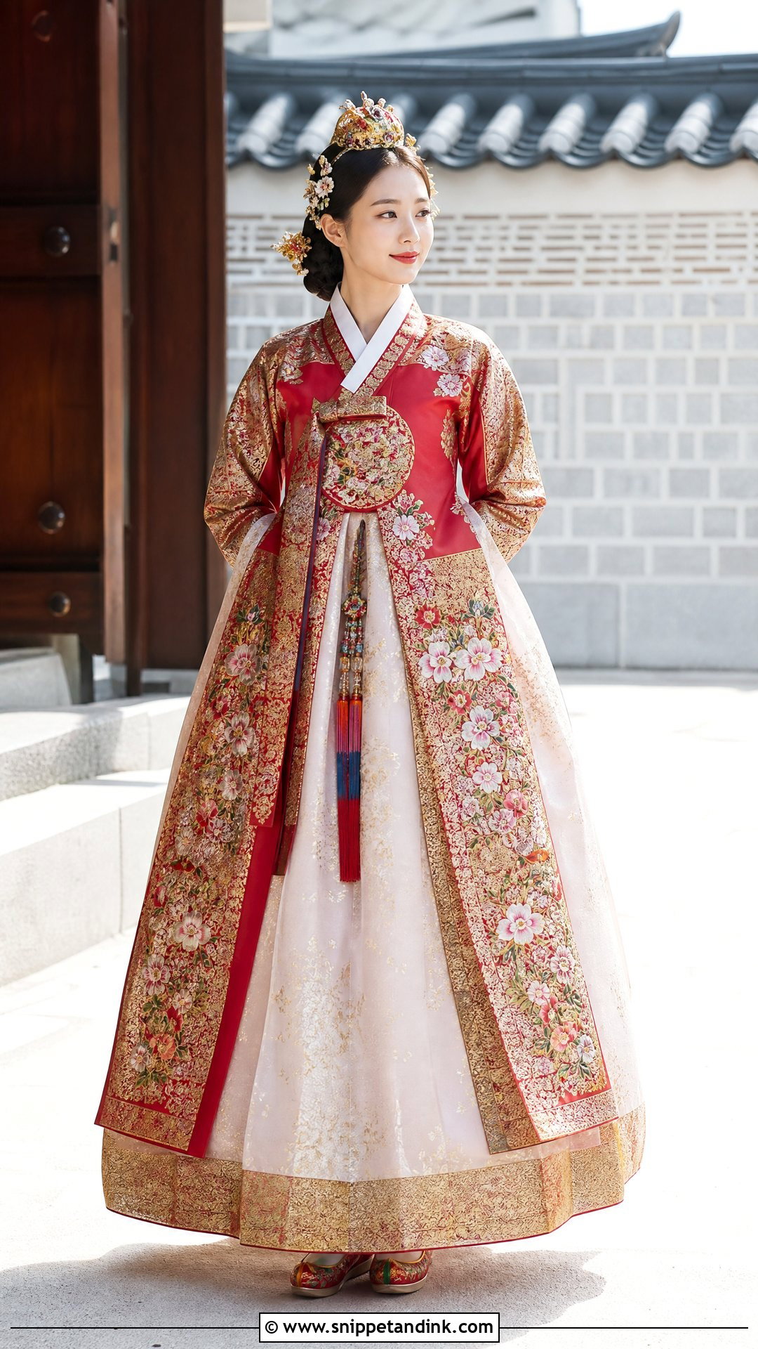 Korean Hanbok Bridal Outfit - Snippet and Ink - 20 Traditional Marriage Dress Ideas