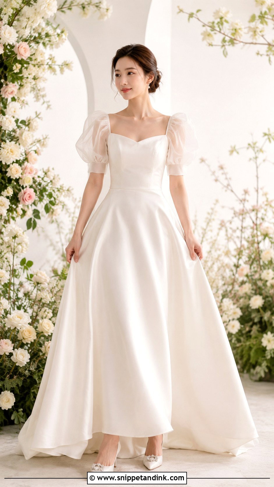 Korean Puff Sleeve Wedding Dress - Snippet and Ink - 25 Korean Style Wedding Dress Ideas