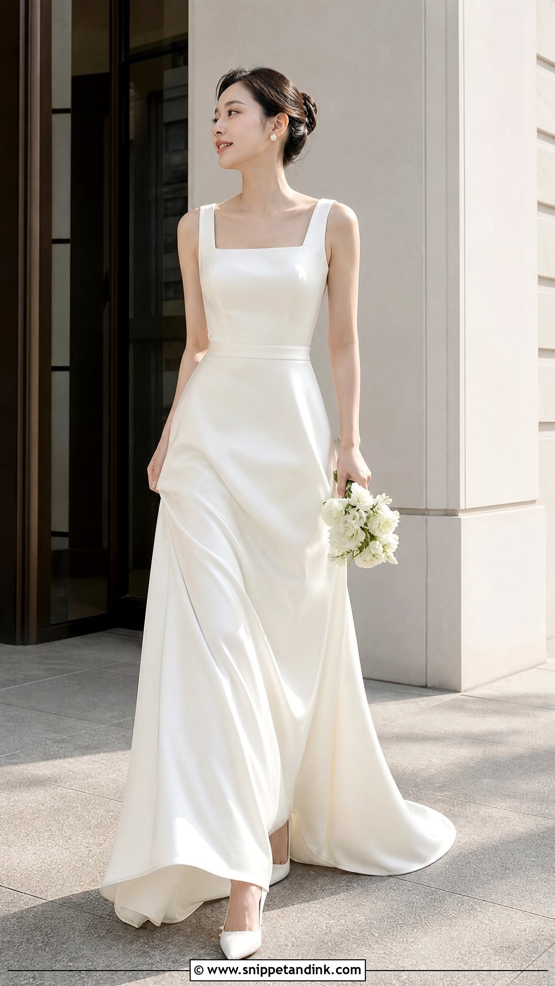 Korean Satin Wedding Dress - Snippet and Ink - 25 Korean Bride Dress Ideas