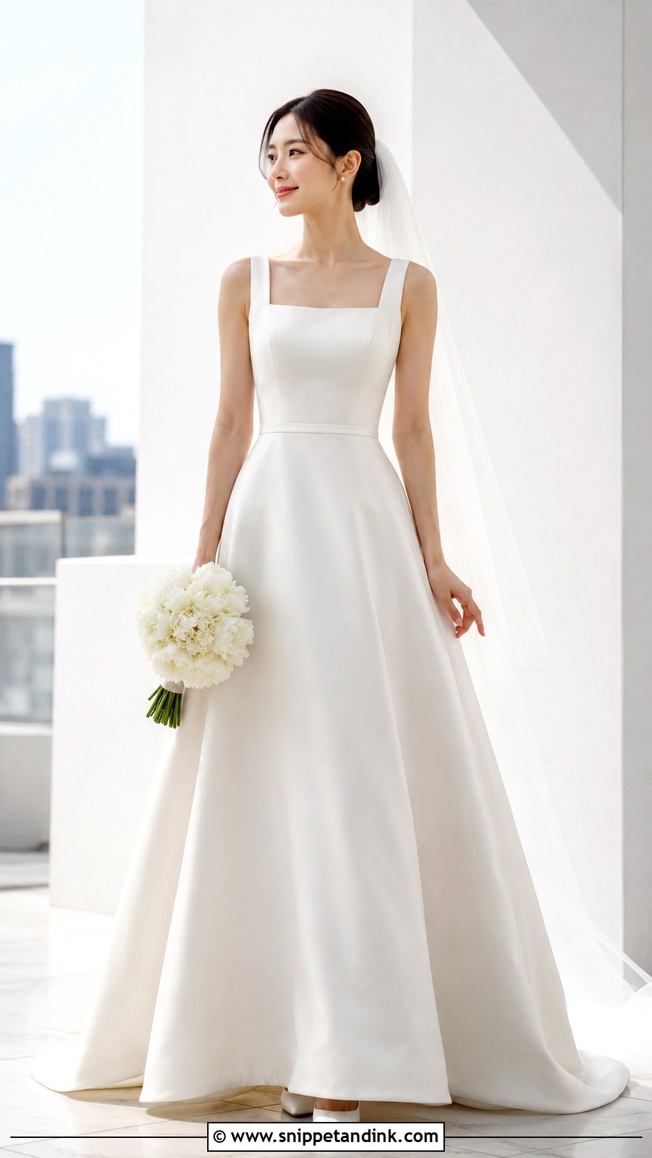 Korean Square Neck Wedding Dress - Snippet and Ink - 25 Korean Style Wedding Dress Ideas