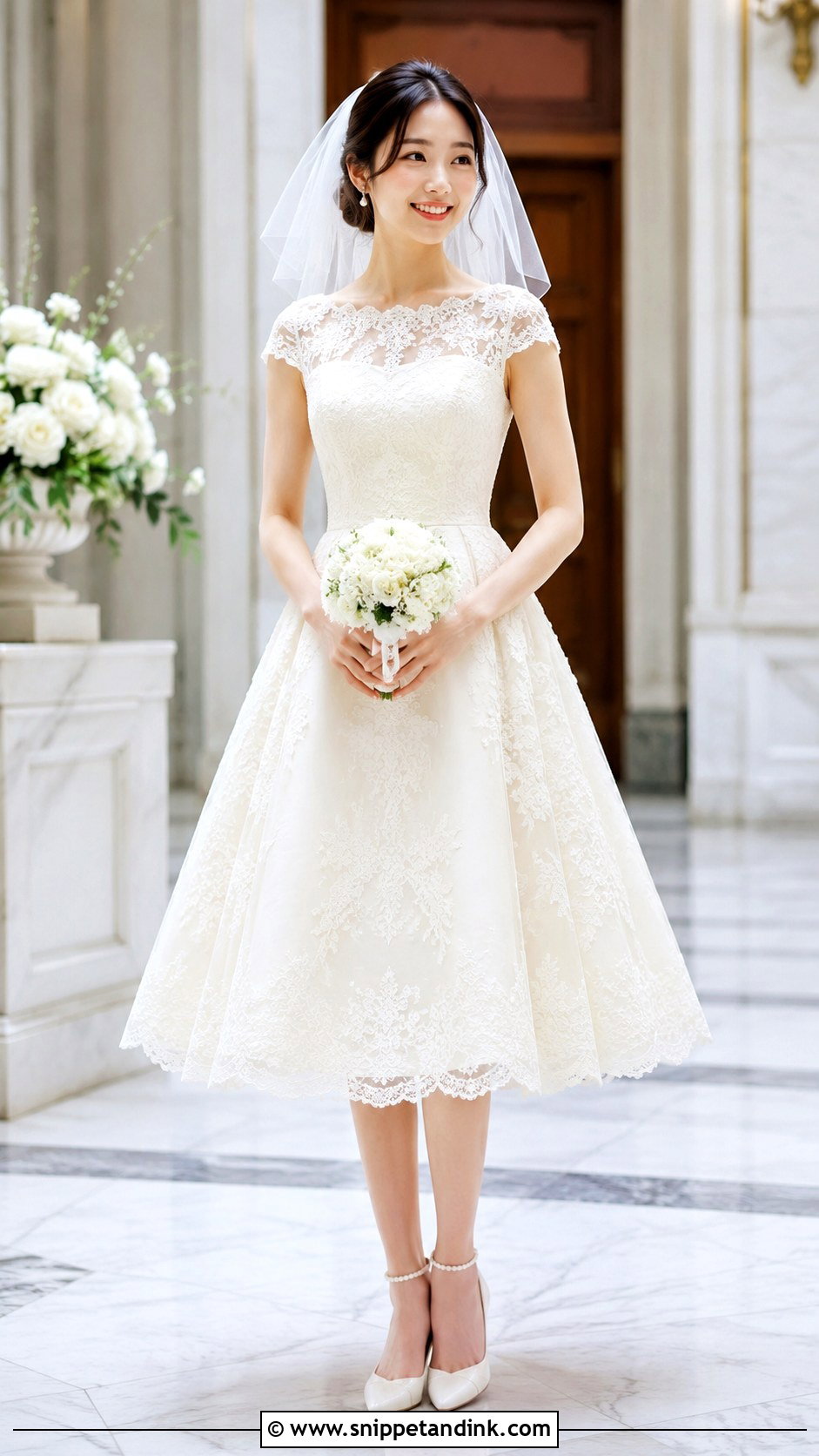 Korean Tea Length Wedding Dress - Snippet and Ink - 25 Korean Style Wedding Dress Ideas