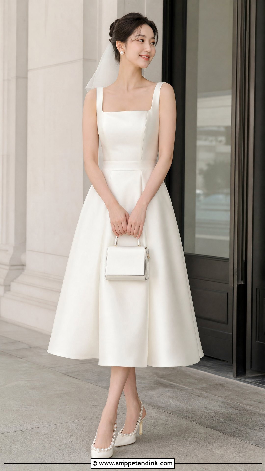Korean Tea Length Wedding Dress Gown - Snippet and Ink - 25 Korean Wedding Dress Gowns