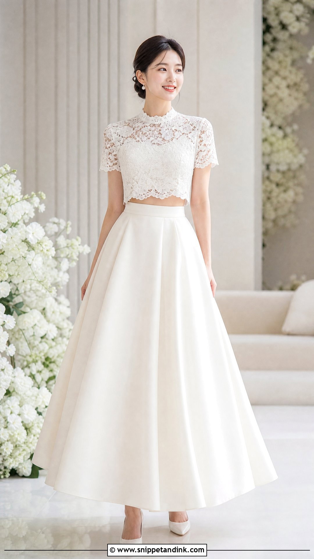 Korean Two Piece Wedding Dress - Snippet and Ink - 25 Korean Bride Dress Ideas
