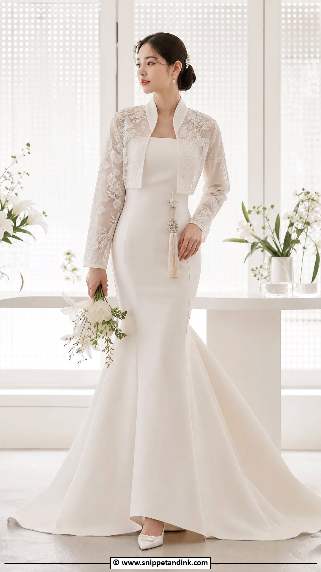 Korean Wedding Dress With Mermaid Silhouette - Snippet and Ink - 35 Korean Wedding Dress Ideas