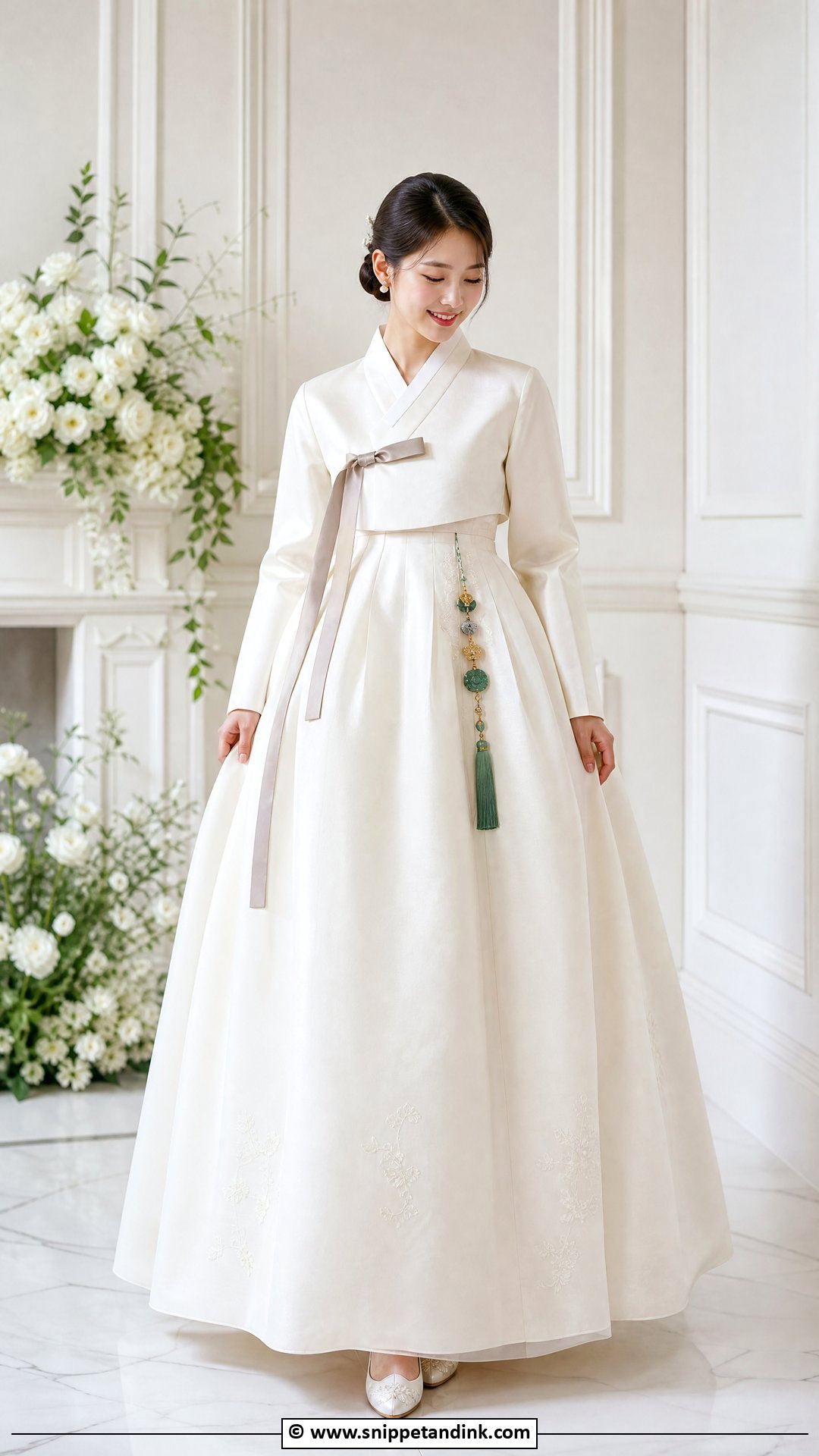 Korean Wedding Dress With Norigae Accessory - Snippet and Ink - 35 Korean Wedding Dress Ideas