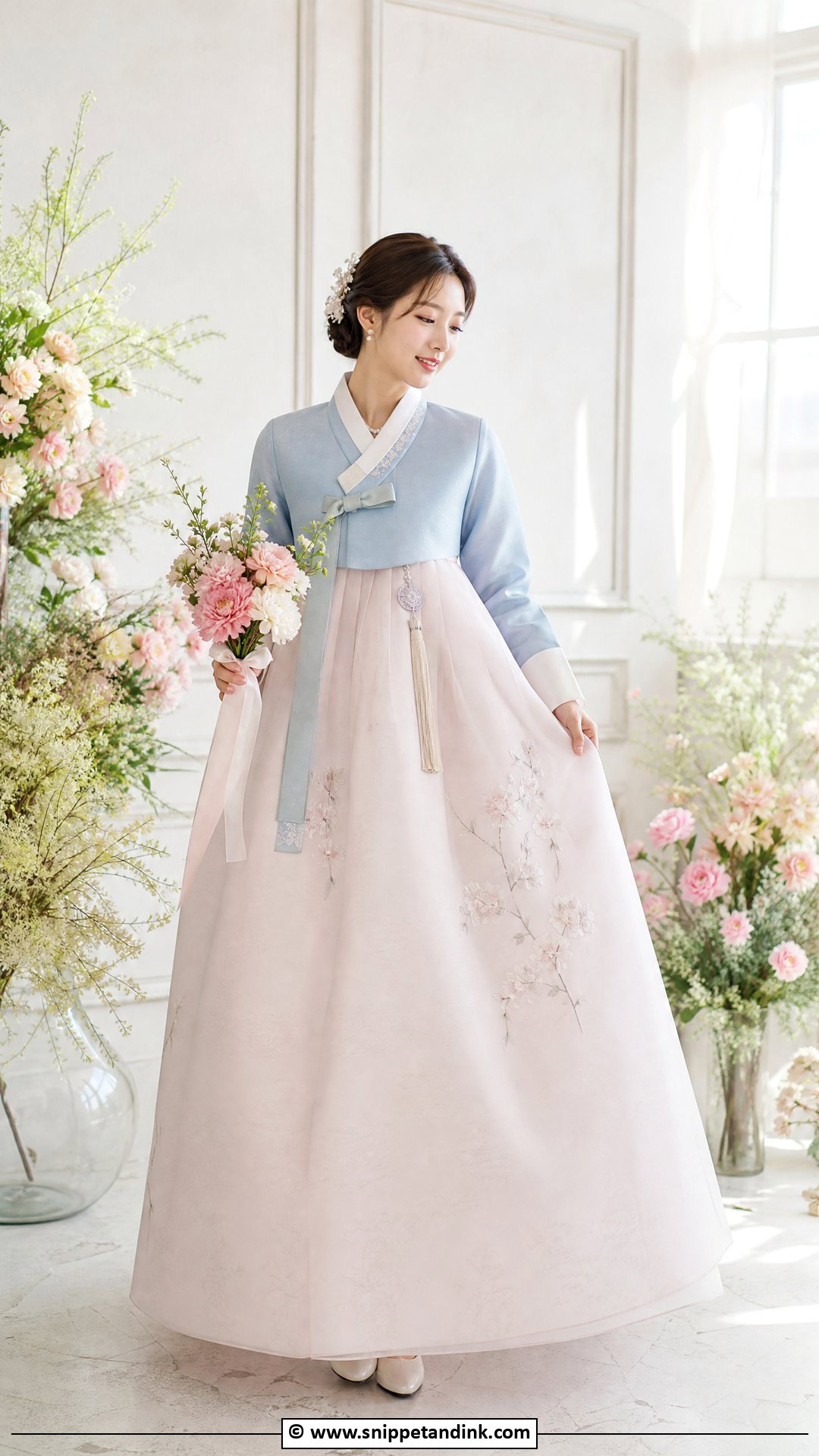 Korean Wedding Dress With Pastel Color Palette - Snippet and Ink - 35 Korean Wedding Dress Ideas