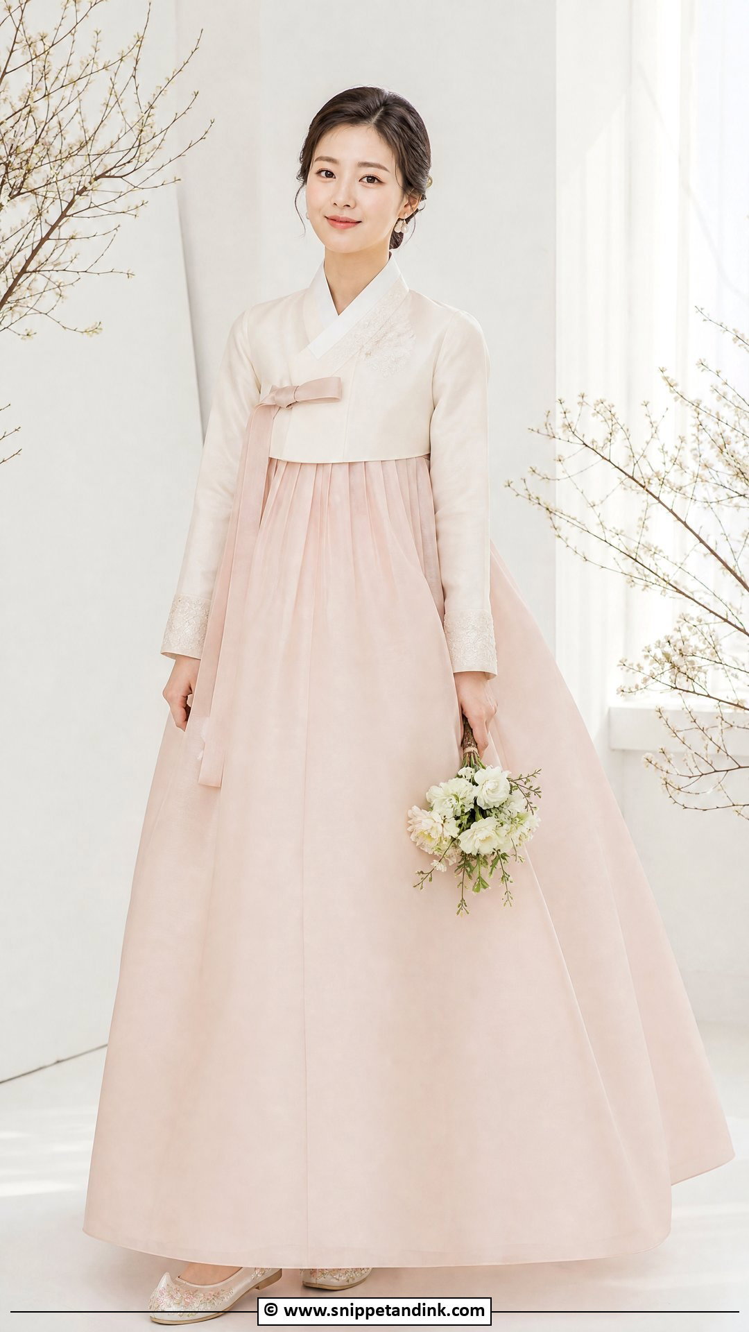 Korean Wedding Dress With Short Jeogori Jacket - Snippet and Ink - 35 Korean Wedding Dress Ideas