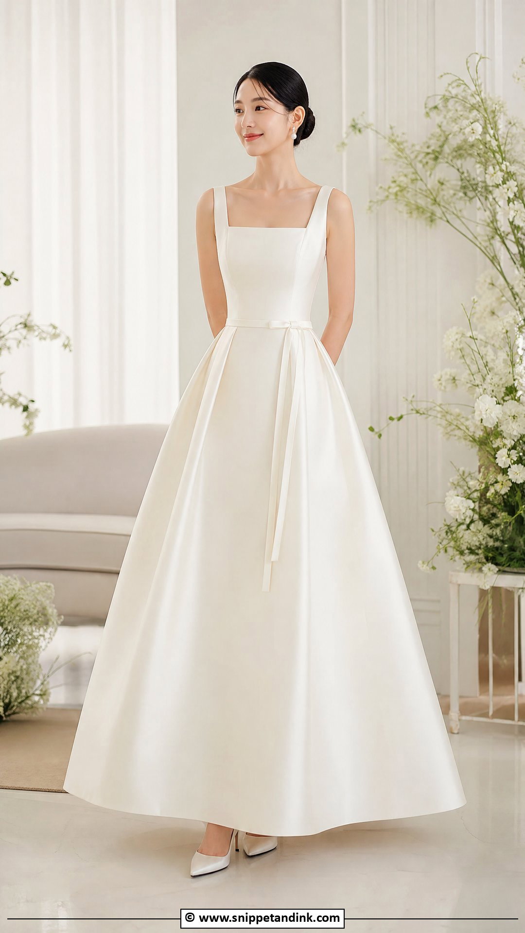 Korean Wedding Dress With Square Neckline - Snippet and Ink - 35 Korean Wedding Dress Ideas
