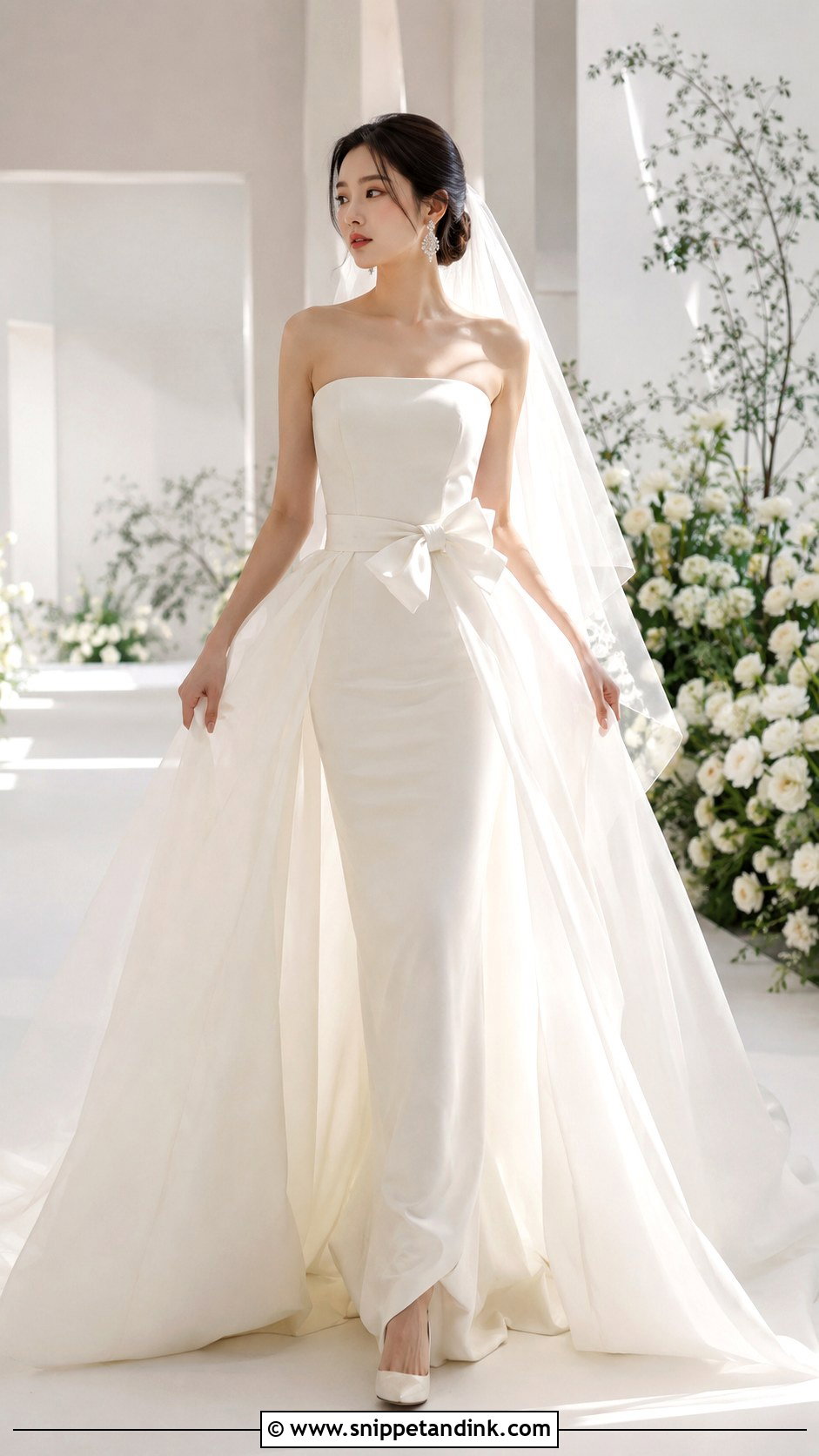 Korean Wedding Gown With Detachable Overskirt - Snippet and Ink - 25 Korean Wedding Gown Ideas