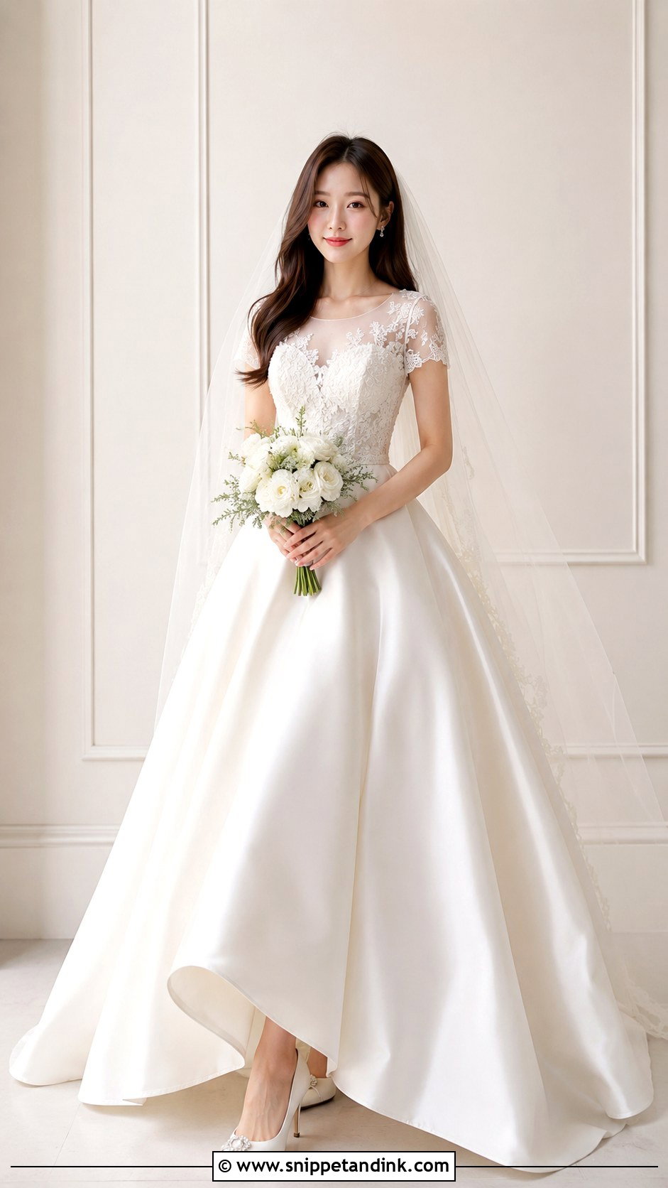 Korean Wedding Gown With Lace Bodice - Snippet and Ink - 25 Korean Wedding Gown Ideas