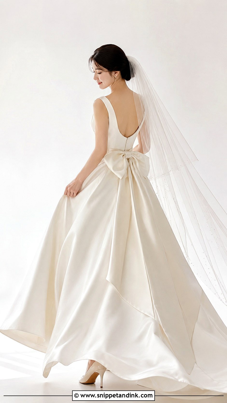Korean Wedding Gown With Ribbon Back - Snippet and Ink - 25 Korean Wedding Gown Ideas