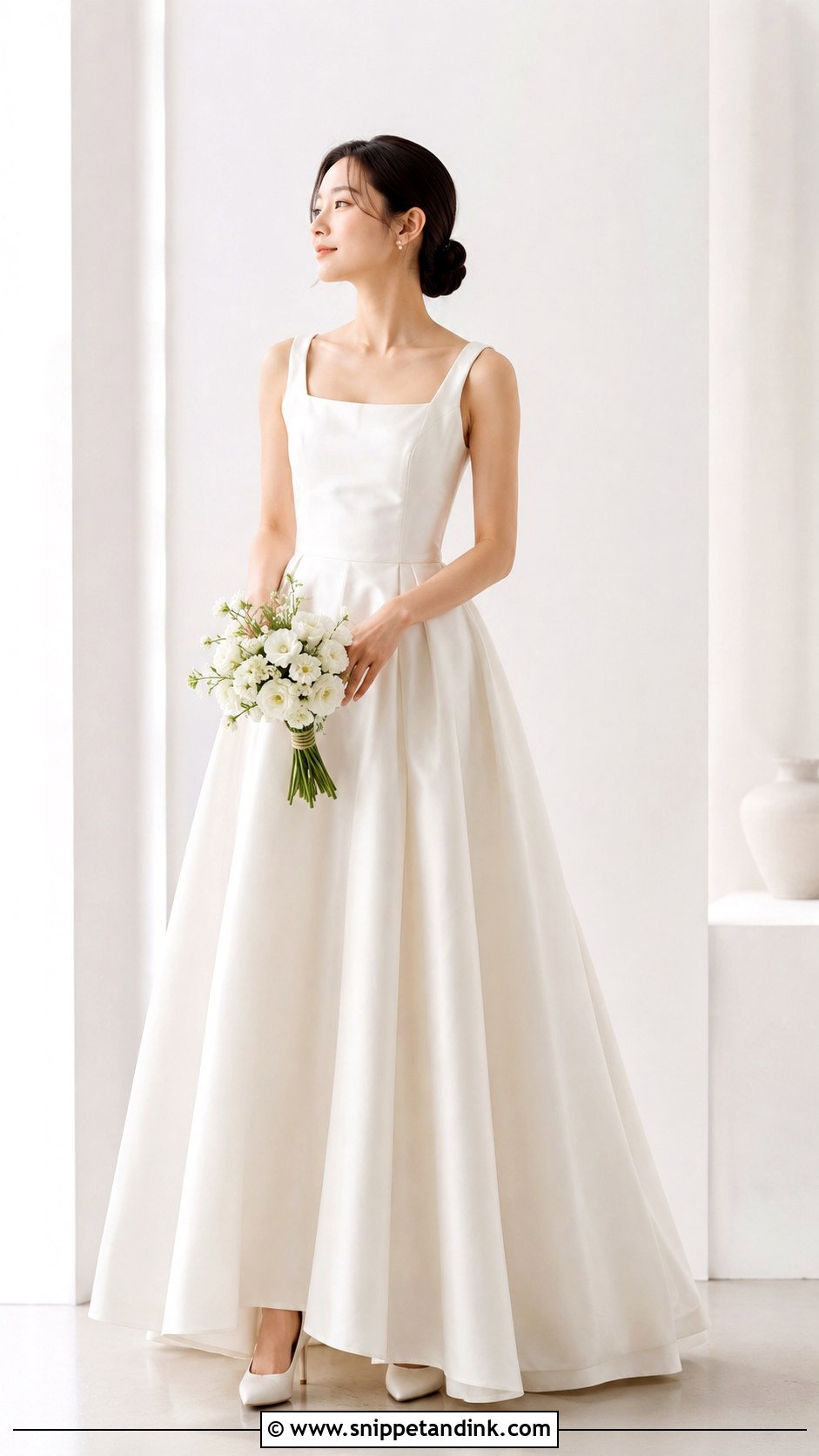 Korean Wedding Gown With Square Neck - Snippet and Ink - 25 Korean Wedding Gown Ideas