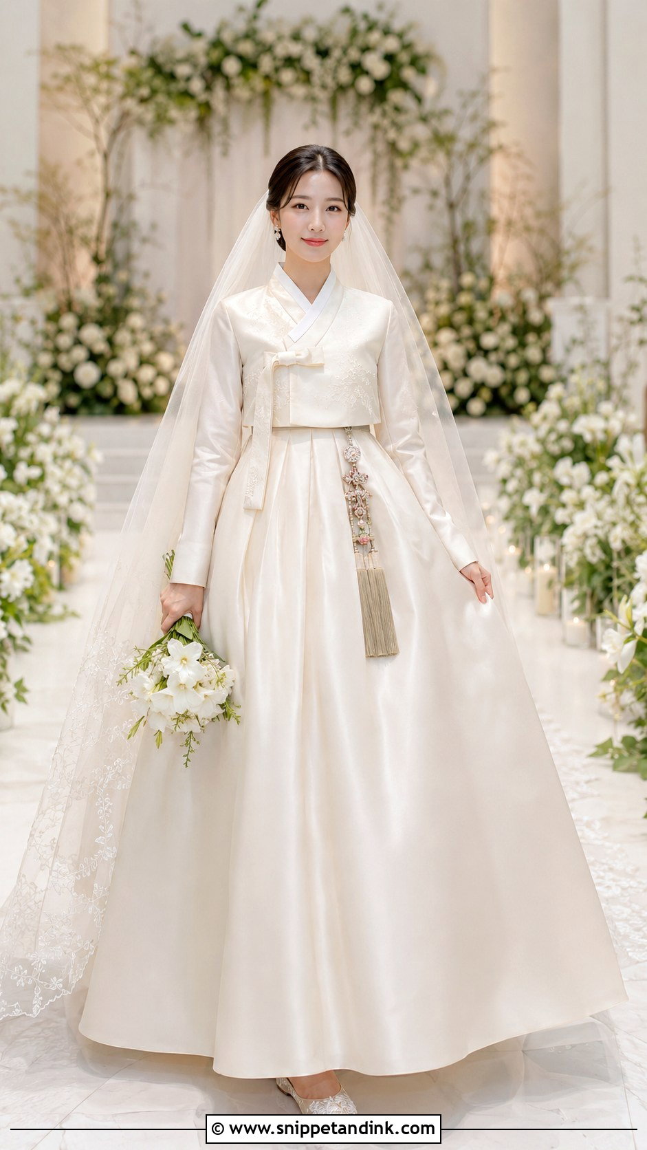 Korean Western Fusion Bridal Dress - Snippet and Ink - 20 Korean Bridal Dress Ideas