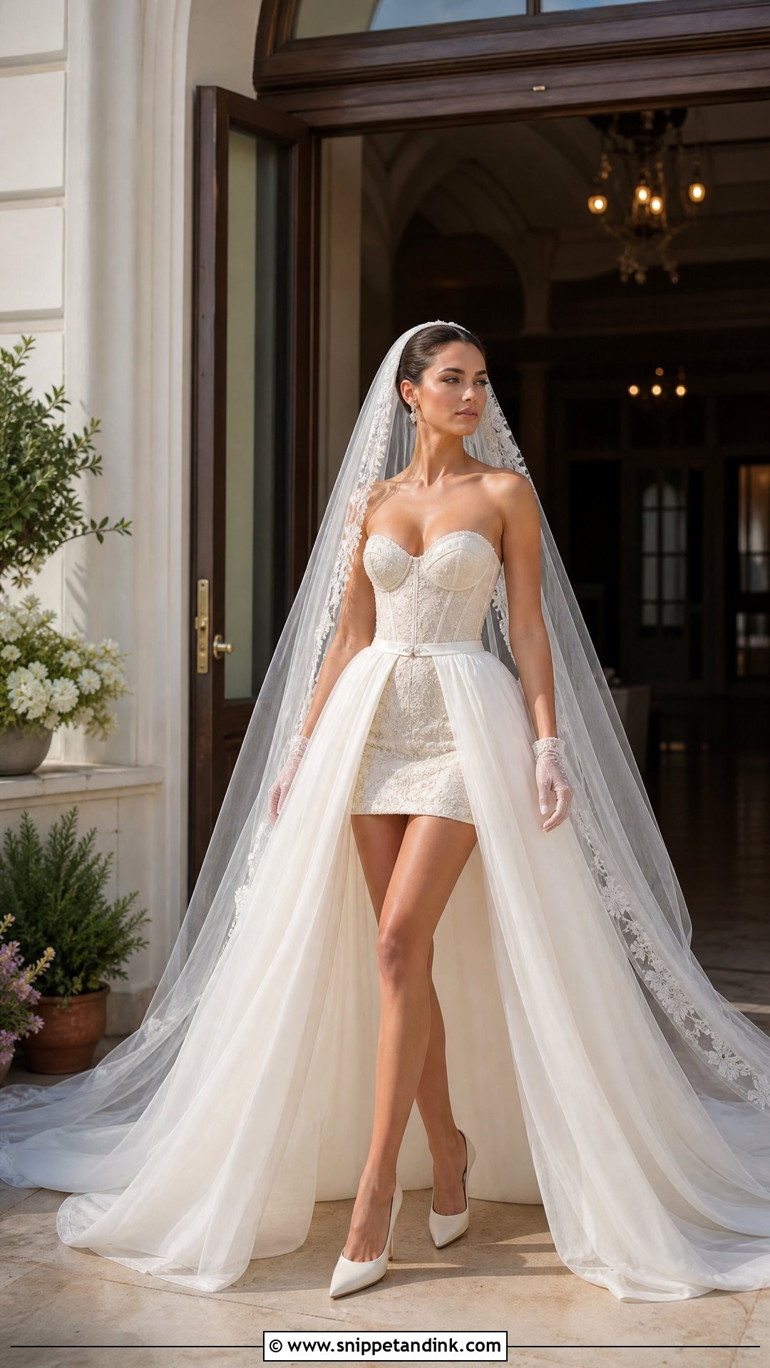 Kourtney Kardashian Detachable Skirt Wedding Dress - Snippet and Ink - 20 Kourtney Kardashian Wedding Dress Ideas