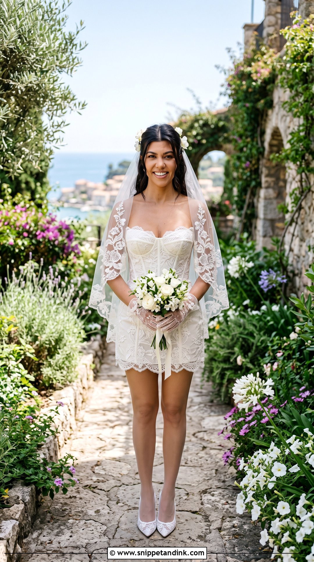 Kourtney Kardashian Floral Lace Wedding Dress - Snippet and Ink - 20 Kourtney Kardashian Wedding Dress Ideas