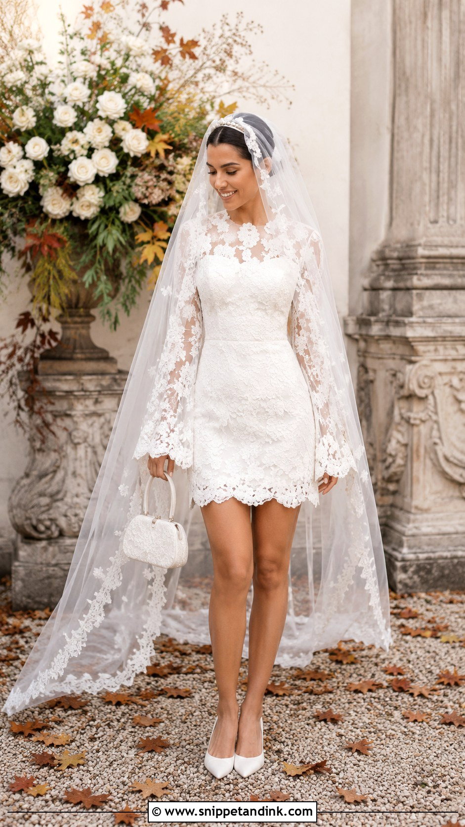 Kourtney Kardashian Long Sleeve Lace Wedding Dress - Snippet and Ink - 20 Kourtney Kardashian Wedding Dress Ideas