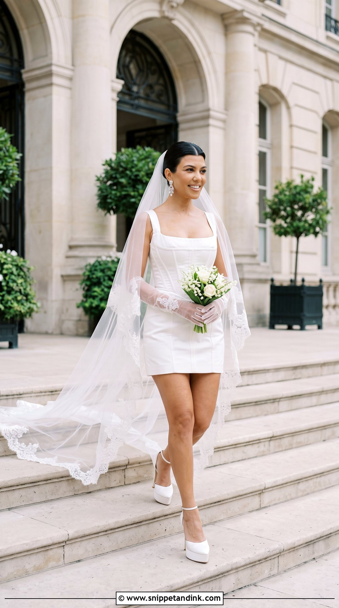 Kourtney Kardashian Mini Wedding Dress - Snippet and Ink - 20 Celeb Wedding Dress Ideas