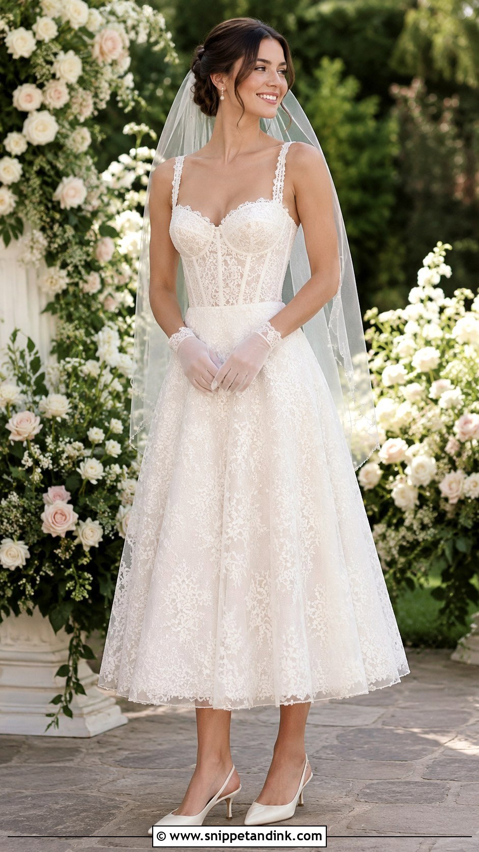 Kourtney Kardashian Tea Length Wedding Dress - Snippet and Ink - 20 Kourtney Kardashian Wedding Dress Ideas