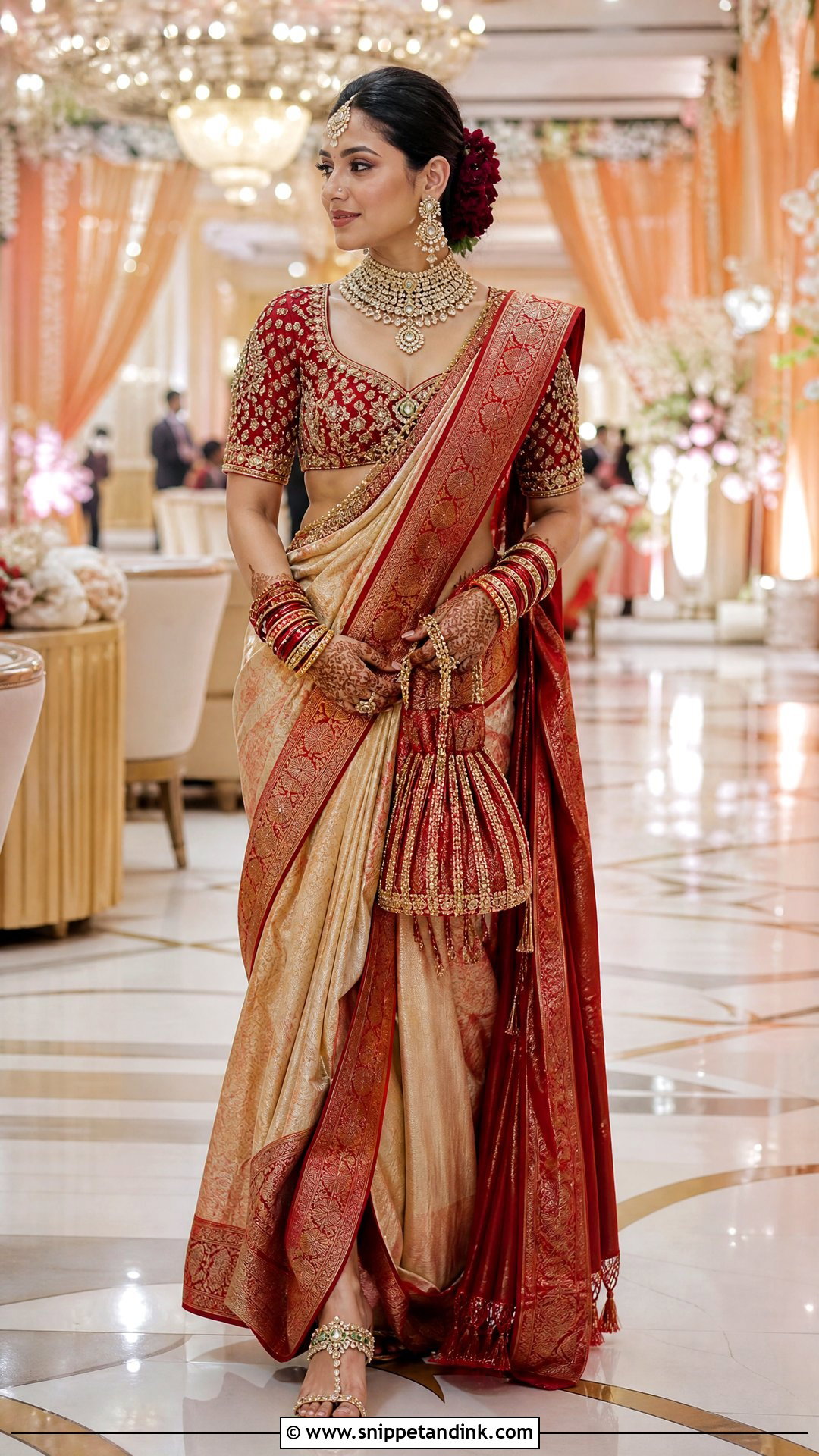 Kundan Bridal Blouse Maggam Work Design - Snippet and Ink - 20 Latest Bridal Blouse Maggam Work Designs