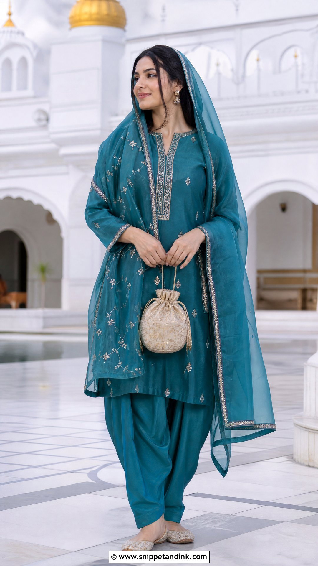 Kurta And Dhoti Pants For Gurudwara Wedding - Snippet and Ink - 25 Gurudwara Wedding Outfit Ideas