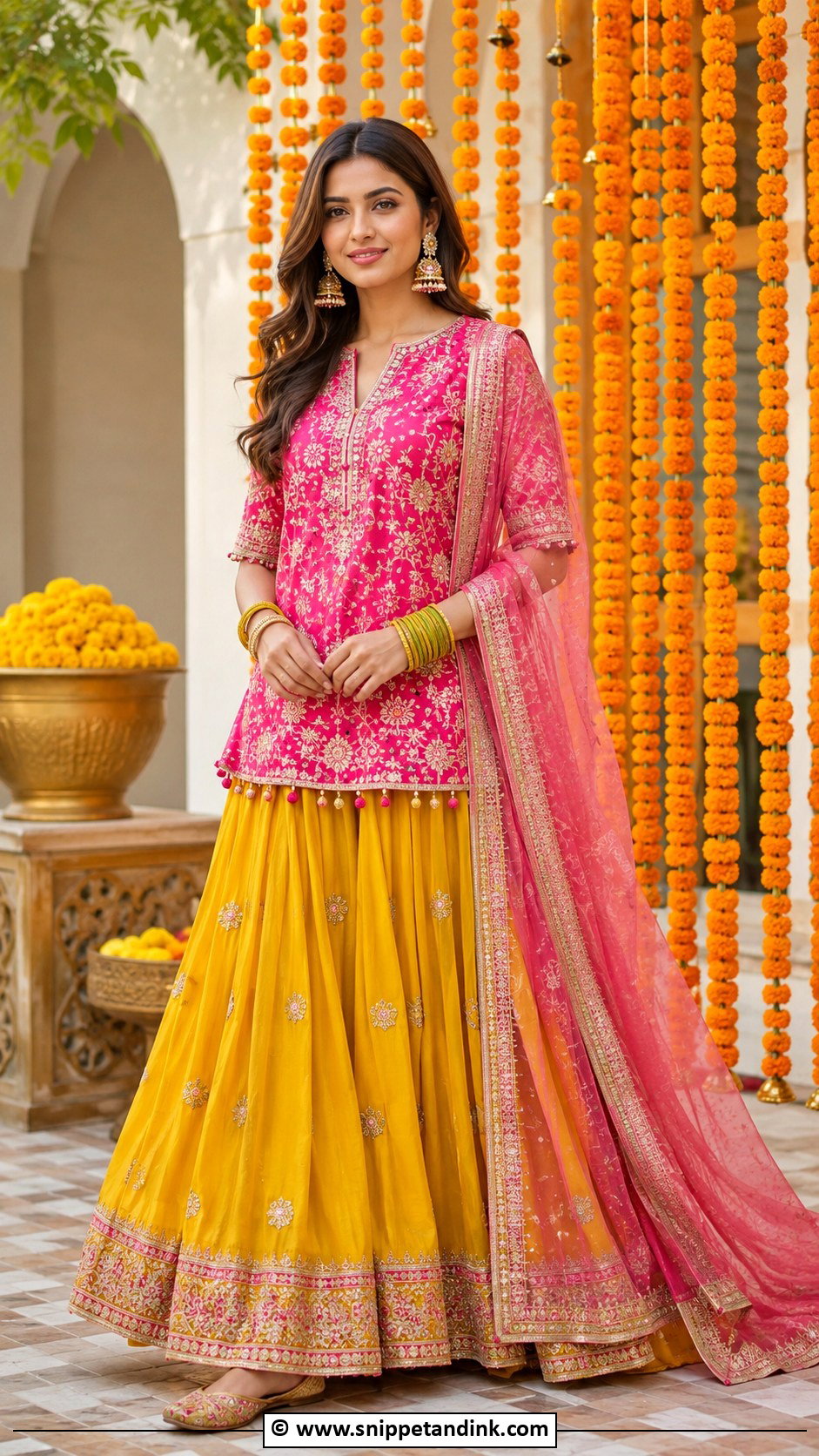 Kurta And Skirt For Mehandi - Snippet and Ink - 25 Mehandi Outfit Ideas