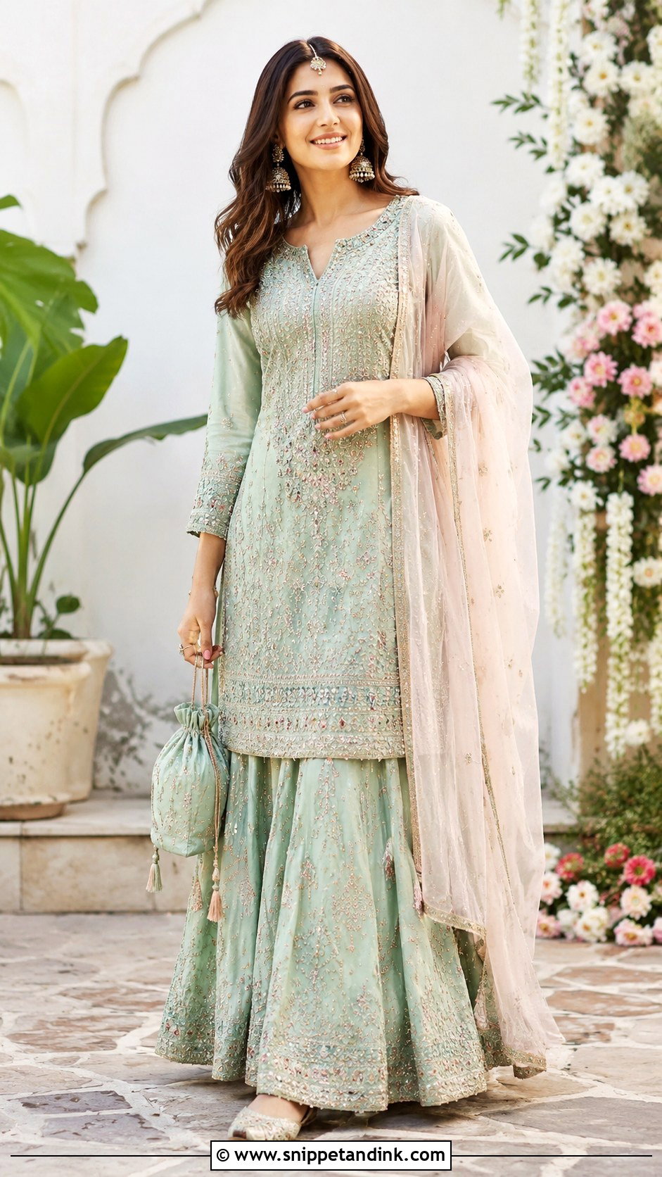 Kurta And Skirt Roka Outfit - Snippet and Ink - 30 Roka Outfits for Bride