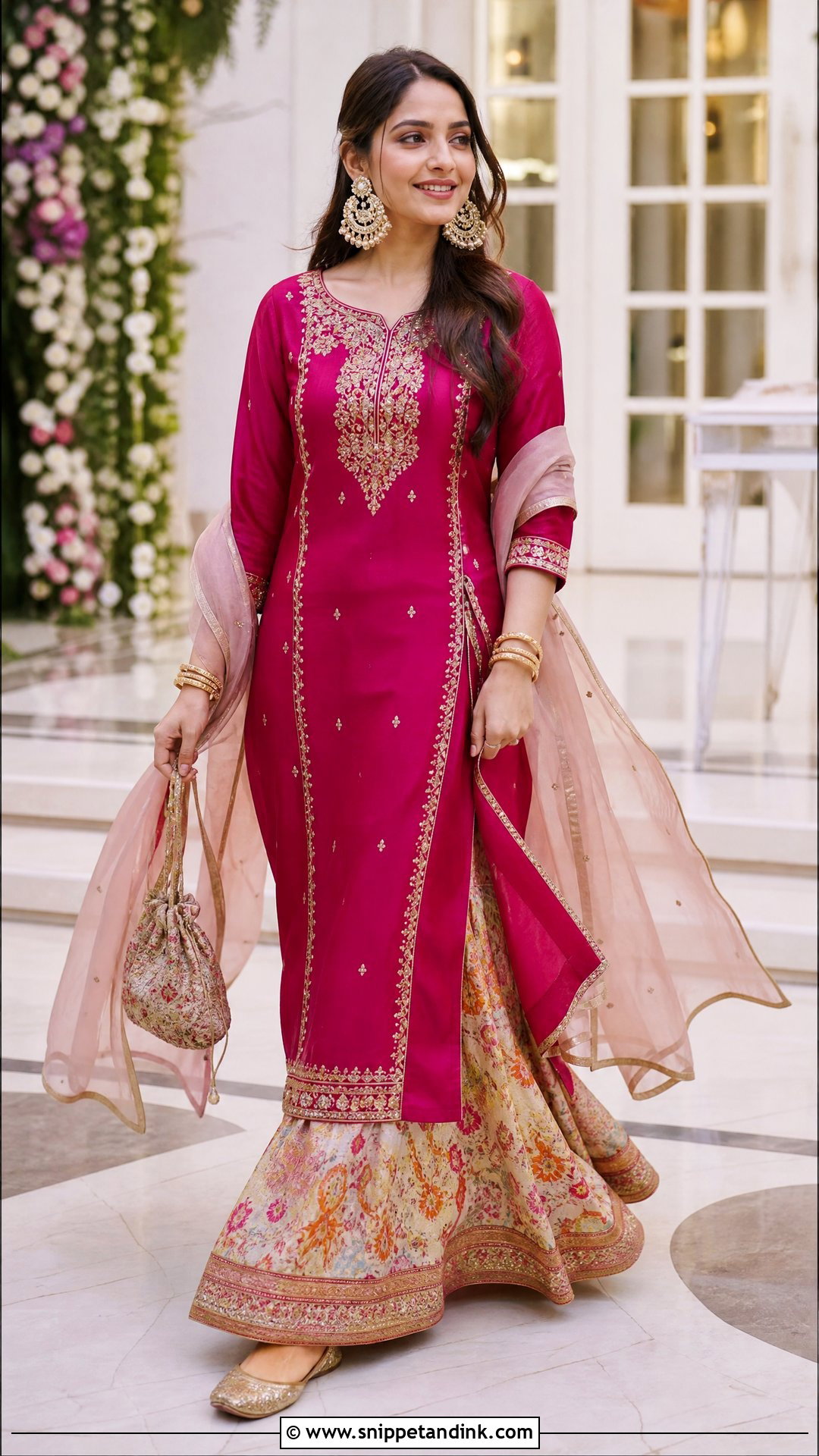 Kurta And Skirt Sangeet Outfit - Snippet and Ink - 20 Simple Sangeet Outfit Sisters Ideas