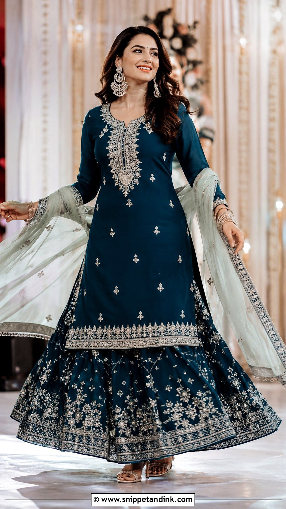 Kurta Lehenga For Sangeet - Snippet and Ink - 25 Modern Indian Wedding Outfits Sisters