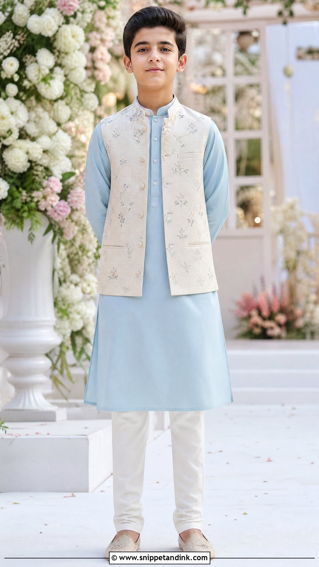 Kurta Pajama Boys Wedding Outfit - Snippet and Ink - 20 Wedding Dress for Kids Boys Ideas