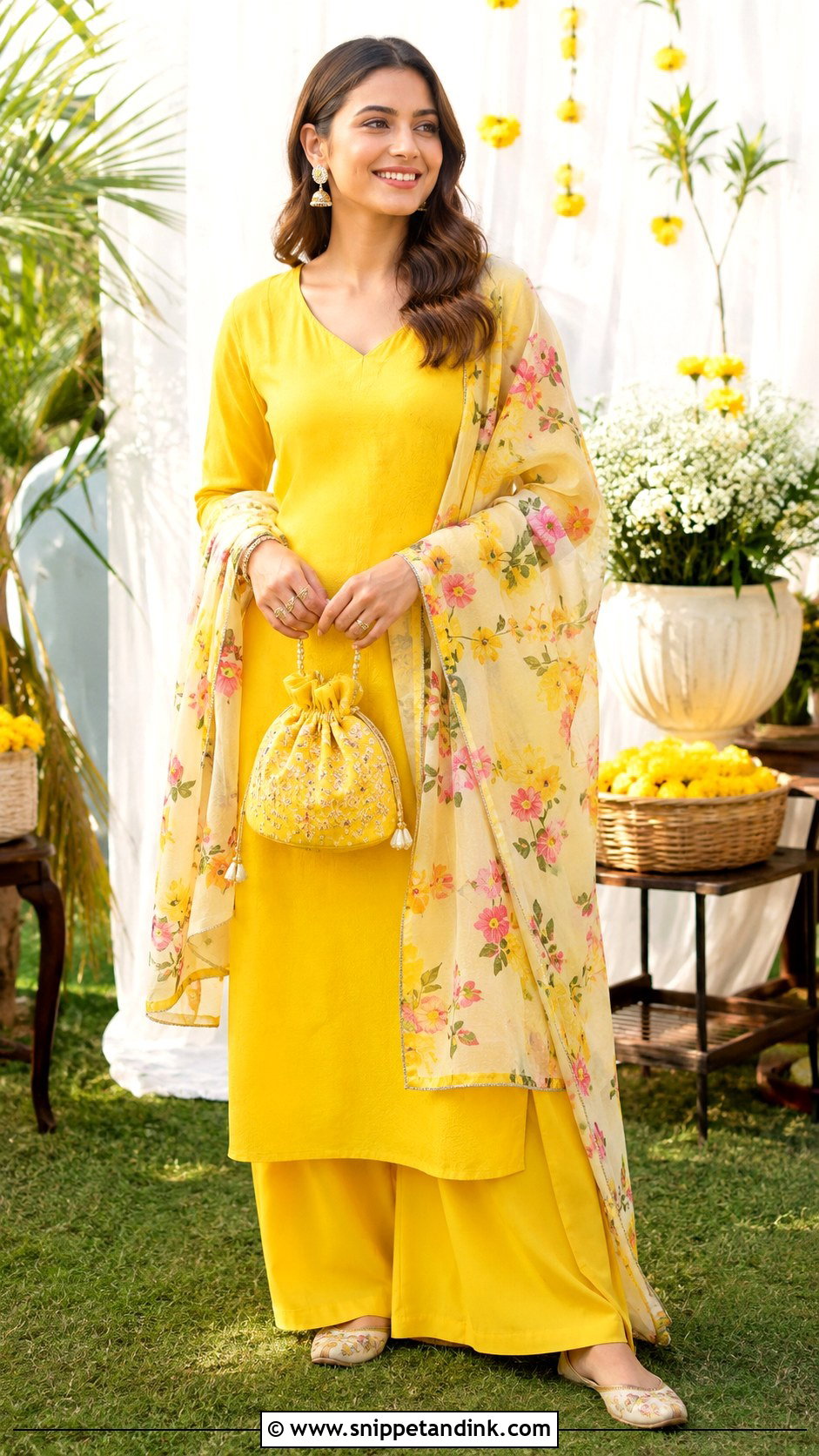 Kurta Palazzo Haldi Outfit - Snippet and Ink - 25 Wedding Haldi Outfit Ideas