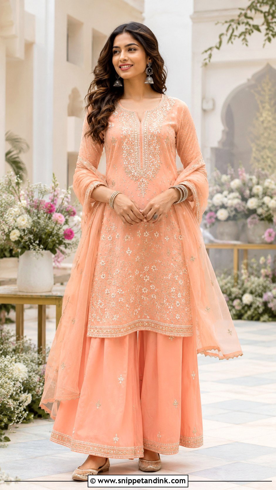 Kurta Palazzo Set For Wedding - Snippet and Ink - 25 Indian Friends Wedding Outfit Ideas