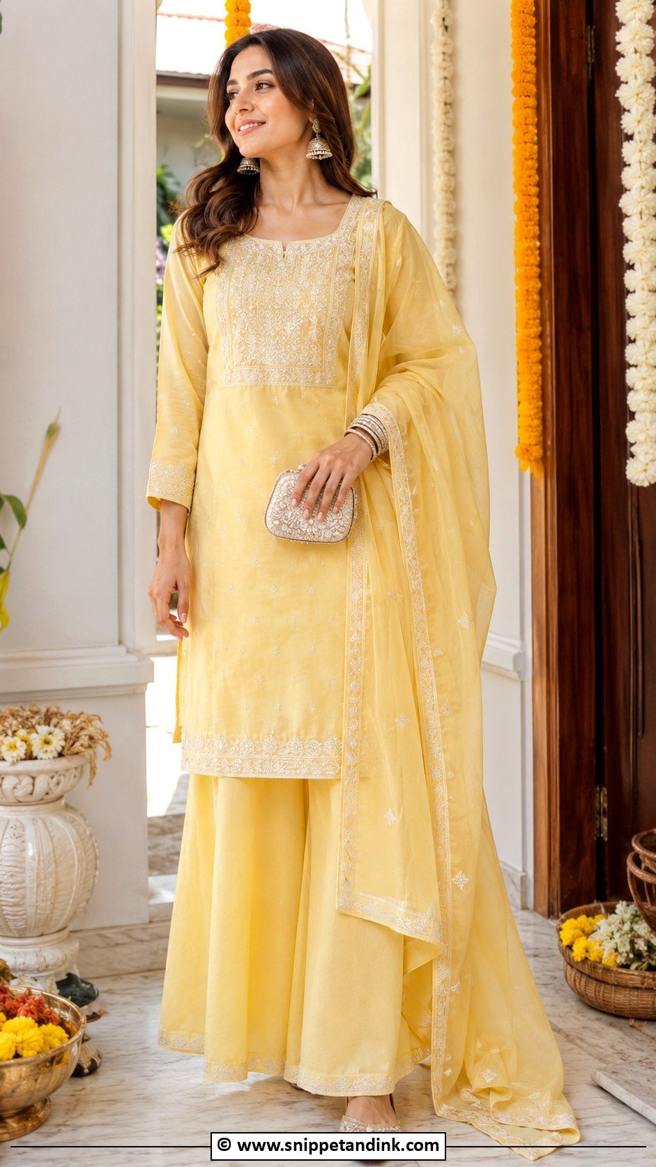 Kurta Palazzo Set - Snippet and Ink - 30 Desi Wedding Outfits
