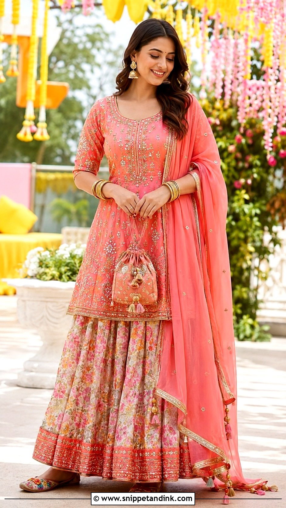 Kurta Skirt Outfit - Snippet and Ink - 25 Desi Wedding Shaadi Outfits