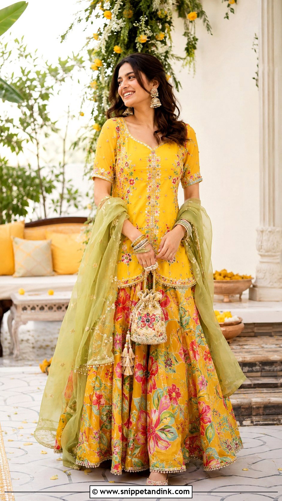 Kurta Skirt Set for Indian Marriage - Snippet and Ink - 20 Indian Marriage Dress Ideas