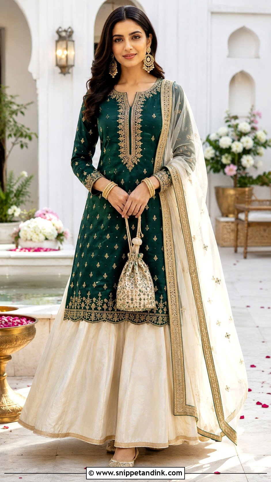 Kurta Skirt Wedding Dress - Snippet and Ink - 20 Indian Girls Wedding Dresses