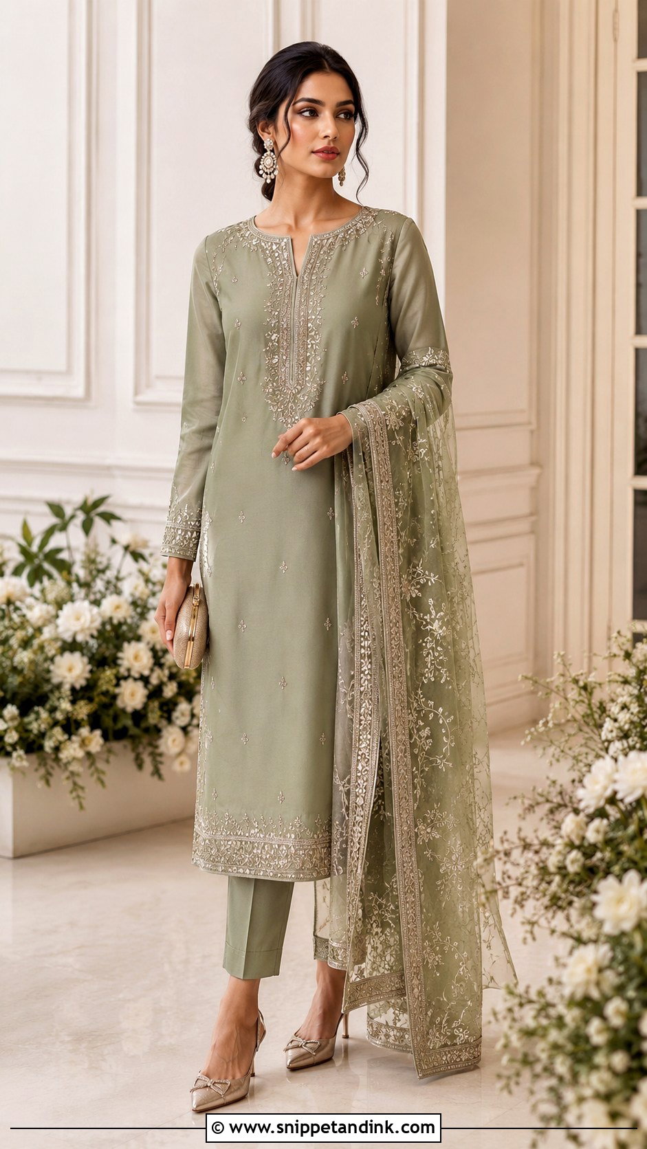 Kurta With Cigarette Pants For Wedding - Snippet and Ink - 25 Kurta for Wedding Ideas
