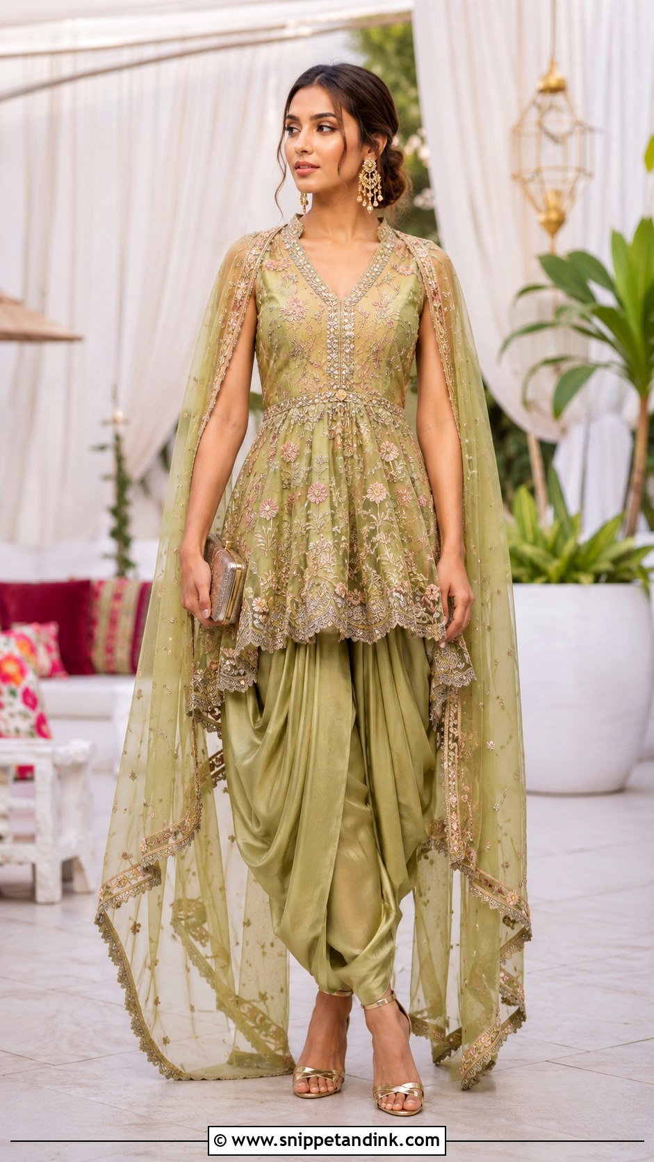 Kurta With Dhoti Pants For Wedding - Snippet and Ink - 25 Kurta for Wedding Ideas