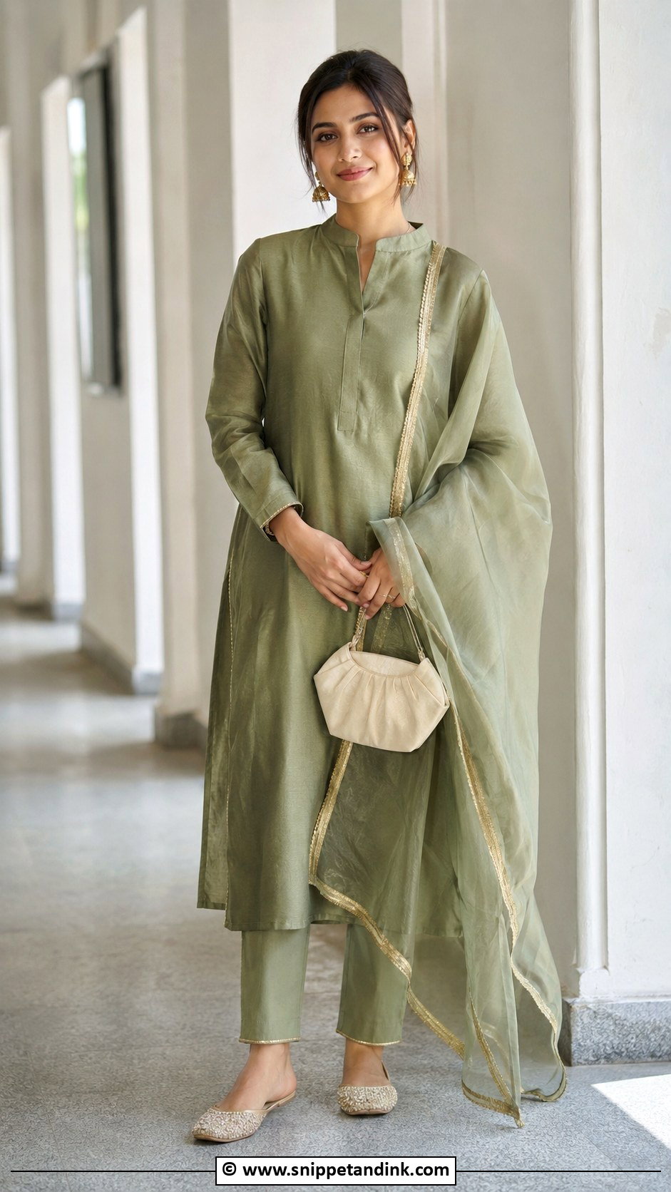 Kurta With Dupatta Court Marriage Outfit - Snippet and Ink - 25 Indian Court Marriage Outfit Ideas