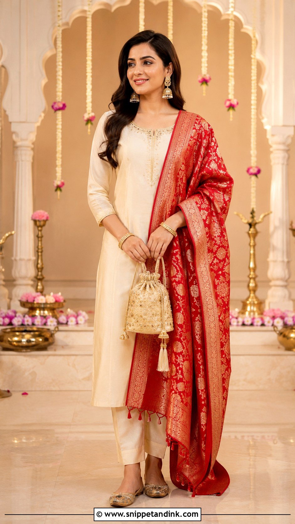 Kurta With Dupatta For Wedding - Snippet and Ink - 25 Kurta for Wedding Ideas